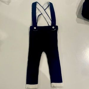 Toddler knitted overalls